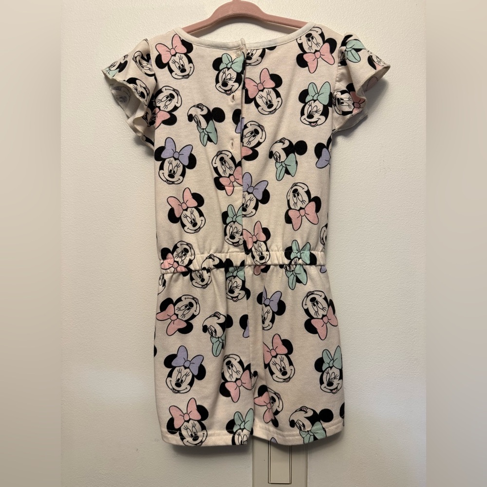 ⚡️5 for $15⚡️Disney Minnie Mouse Romper | Girls 6–6X | Pastel Bows - Picture 4 of 4